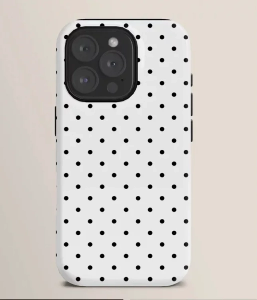 Small Black Polka dots Background iPhone Case by Pink Cloud | Society6