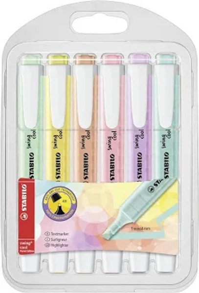 Stabilo Swing Cool Pastel Highlighters