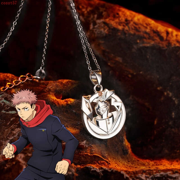 Anime Jujutsu Kaisen Itadori Yuji Theme Necklace Pendant 925 Silver Jewelry Gift
