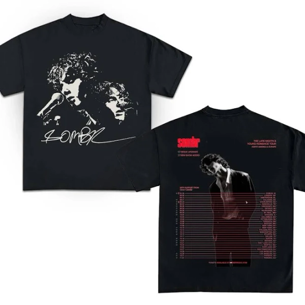 Sombr The Late Nights & Young Romance Tour Tee