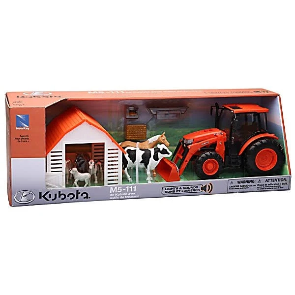 Kubota M5 Tractor with Animals Shed Set
