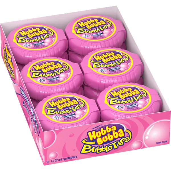 HUBBA BUBBA Original Bubble Gum Tape, 2 oz (12 Packs)