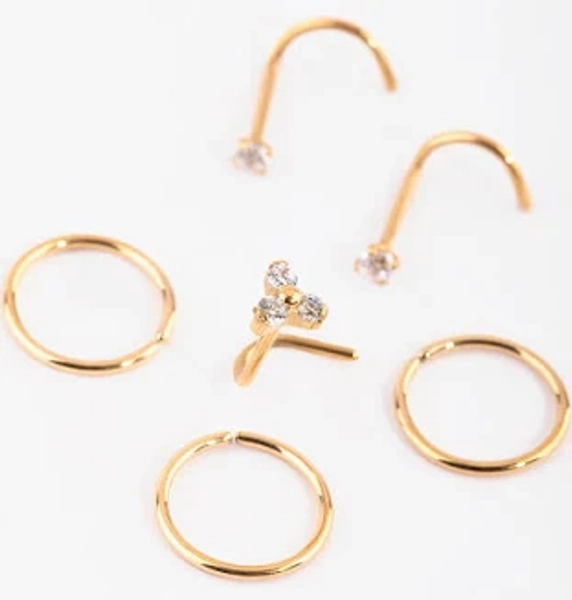 Lovisa Titanium Diamante Nose Studs
