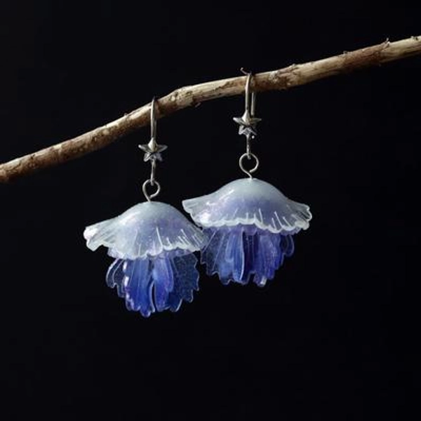 Plastic Jellyfish Dangle Earrings: Star Drop Earrings
