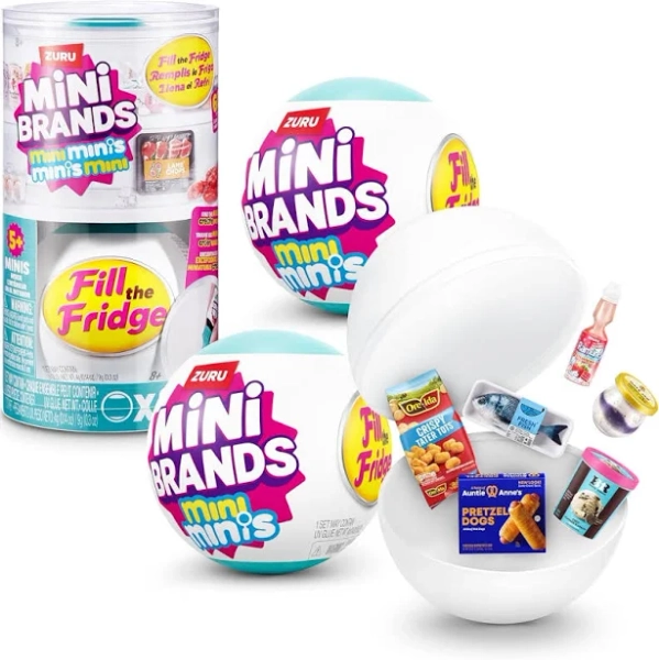 Mini Brands Mini Fill The Fridge Refrigerator 3 Capsules Gift Packaging