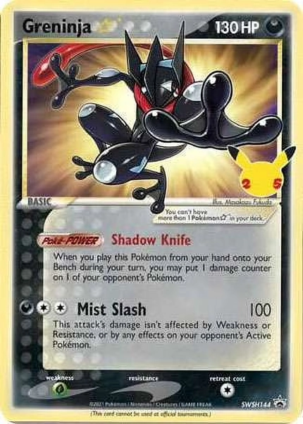 Pokemon Celebrations Greninja Star Foil Trading Card - Walmart.com