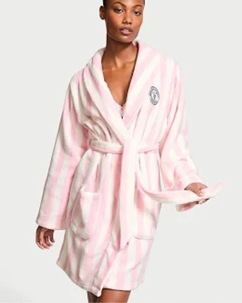 Victoria's Secret Black Fluffy Short Dressing Gown