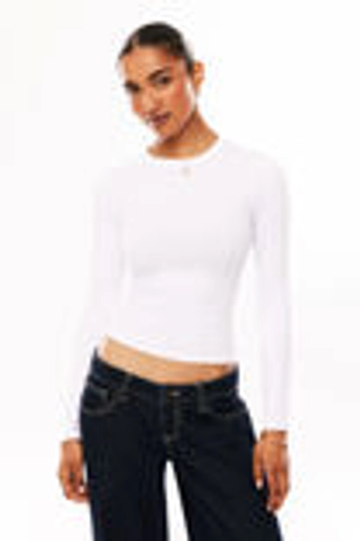 Sleek Miley Long Sleeve Top - White