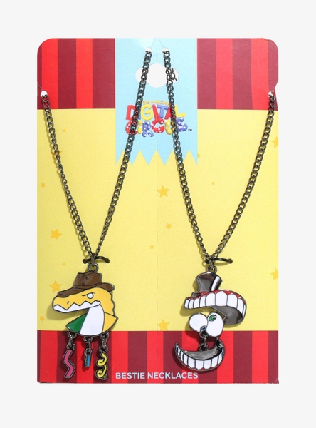 The Amazing Digital Circus Caine & Gummigoo Best Friend Necklace Set