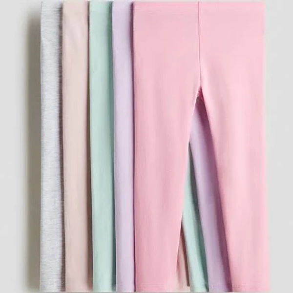 H&M Girls 5-Pack Jersey Leggings