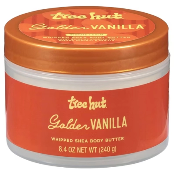 Tree Hut Body Butter - Golden Vanilla - 8.4oz: Moisturizing, Paraben-Free, Vegan, For Normal to Dry Skin