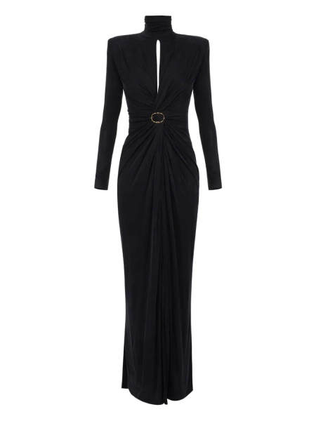 Elisabetta Franchi robe drapée à col montant | 38