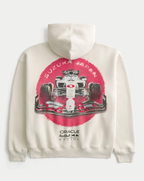 Boxy Zip-Up Oracle Red Bull Racing Graphic Hoodie