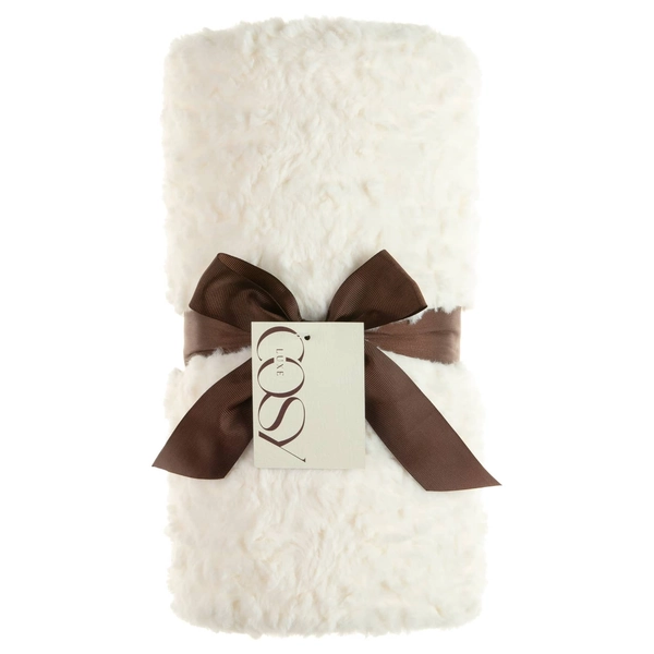 Cosy Luxe Textured Faux Fur Throw