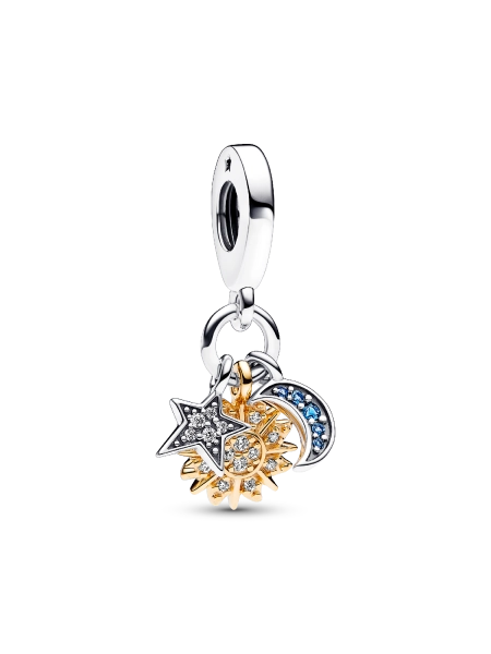 Two-tone Celestial Triple Dangle Charm