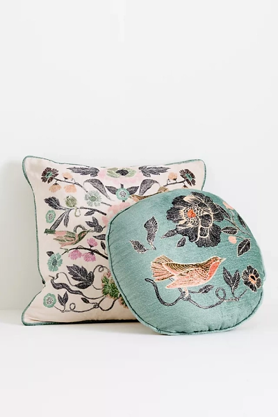 Claudette Cotton Velvet Printed Floral Pillow