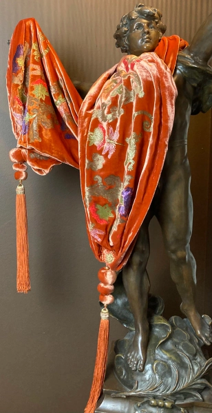 Via Venezia Textiles Day Blossom Velvet Bed Runner | Perigold