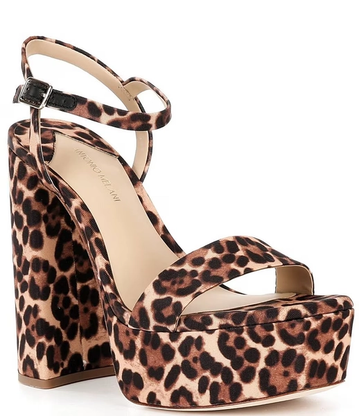 Antonio Melani Seena Leopard Print Platform Dress Sandals
