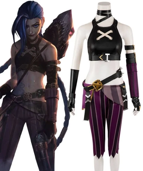 Arcane League of Legends Jinx Halloween Cosplay Costume