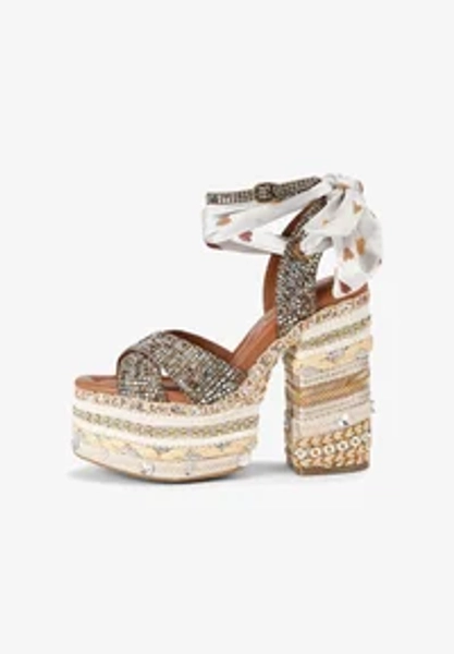 CHELSEA SCARF - Espadrilles - gold comb