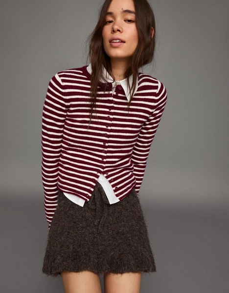 Gilet maille rayures