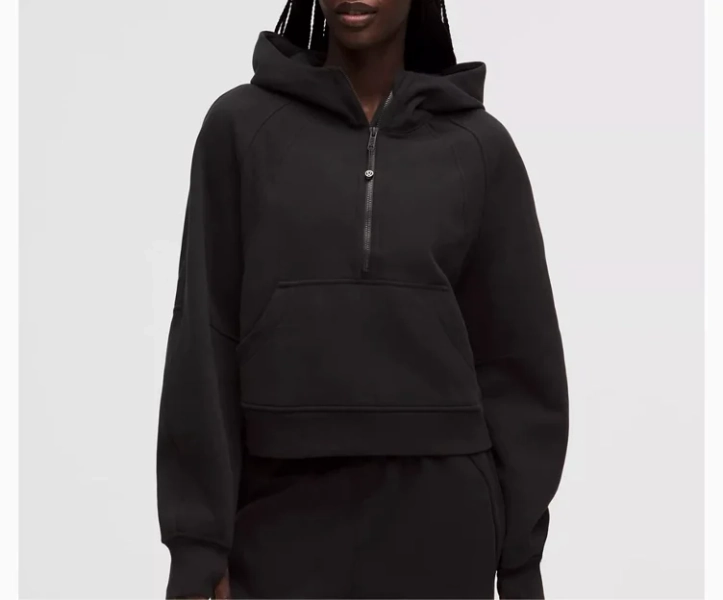 Scuba Oversized Half-Zip Hoodie - Heathered Core Medium Grey - XS/S