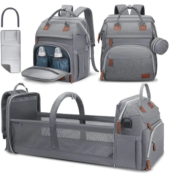 DERJUNSTAR Large Capacity Baby Diaper Bag Backpack