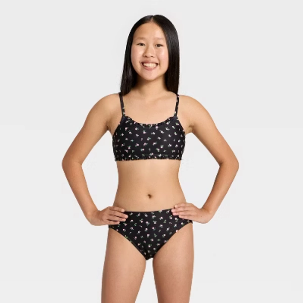 Girls' Ditsy Fun Swimwear Set - art class™ M
