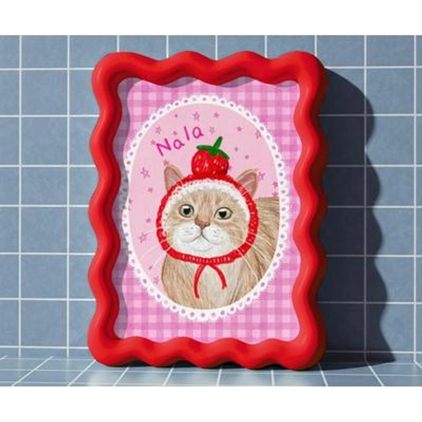 Custom Badly Drawn Pet Portrait, Personalized Cute Cat Portrait, Unique Pet Poster, Digital Printable Cat Portrait, Cutest Mom Gifts