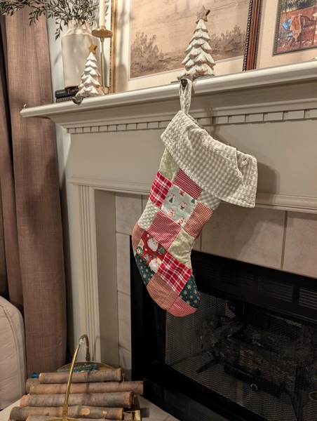 Cozy Christmas Patchwork Stocking