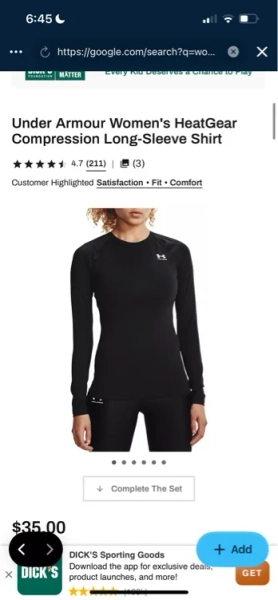 Under Armour Women's HeatGear Compression Long-Sleeve Shirt