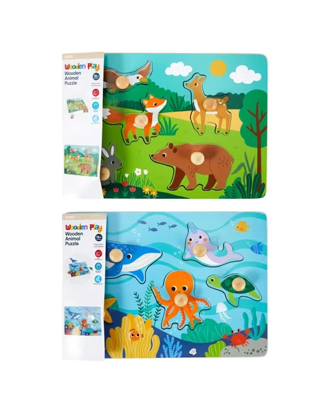 Wooden Animal Puzzle - Assorted