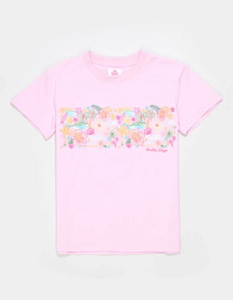MALIBU SKYYE Summer Girls Boyfriend Tee - PINK