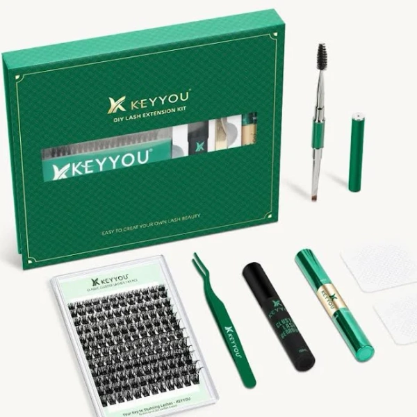 KEYYOU DIY Cluster Lashes Kit Volume Waterproof Long-Lasting Lash Extension Kit D Curl 8-18MIX Eyelash Extensions Cosmetic Makeup_KY-Y41