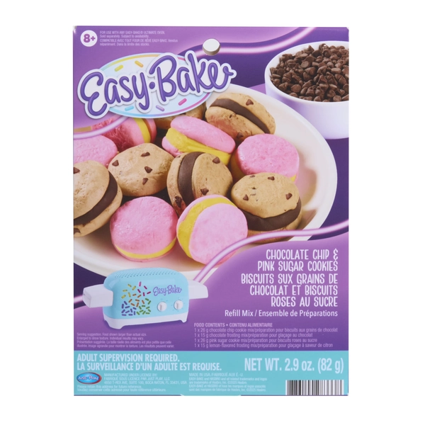 Easy-Bake Ultimate Oven Toy Chocolate Chip and Pink Sugar Cookies Refill Mix - Walmart.com