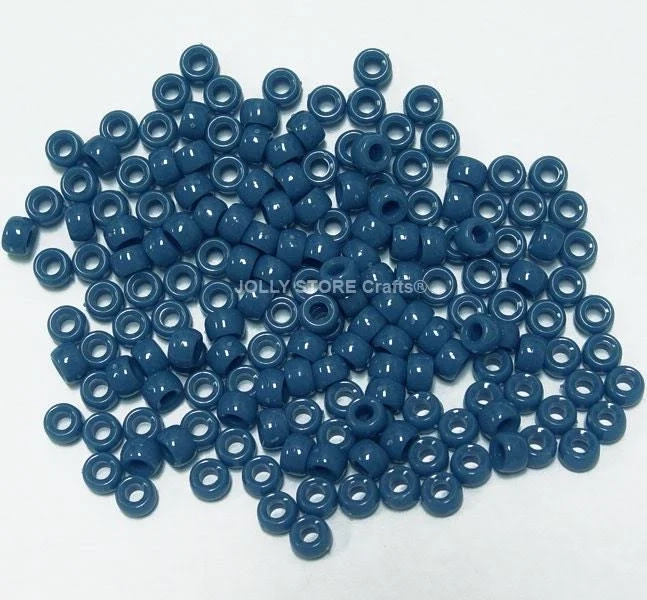 1,000 Blue Haze / Denim 7x4mm Mini Pony Beads for school church crafts decor kandi jewelry
