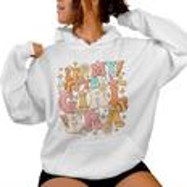 In My Softball Girl Era Retro Softball Girl Groovy Cute Women Hoodie | Seseable