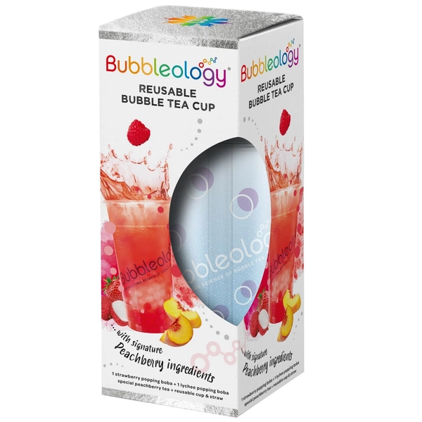 Bubbleology Reusable Bubble Tea Cup Set 4pcs - Peachberry