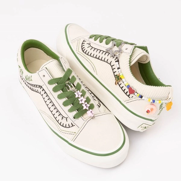 Vans New Future Premium Old Skool Skate Shoe by Cocona Hiraki - Cream