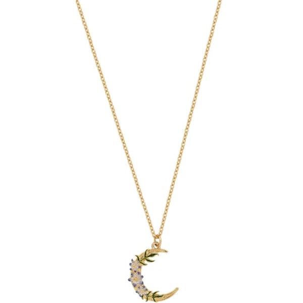Fable England Women's Nightshade Moon Pendant Necklace