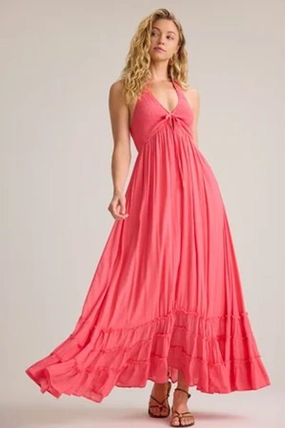 
        August Halter Maxi Dress in Coral | Altar'd State
    