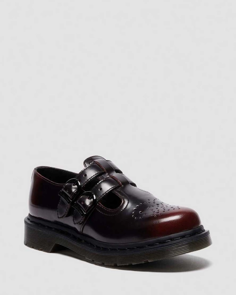 DR MARTENS 8065 Arcadia Rub Off Leather Mary Jane Shoes