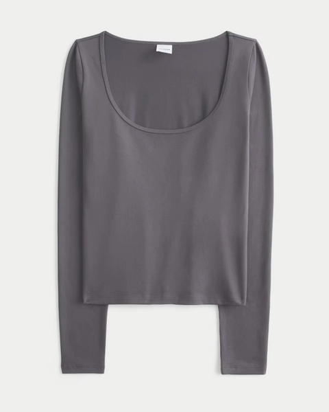 Soft Seamless Fabric Scoop Top