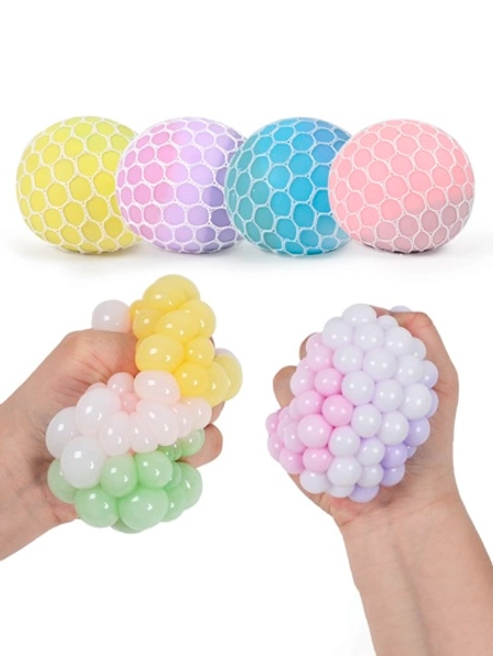 1pc Adult's Tpr Soft Rubber Anti-Stress Grape Ball Toy, Color Changing, Random Color,Toys,Toy,Stress Ball