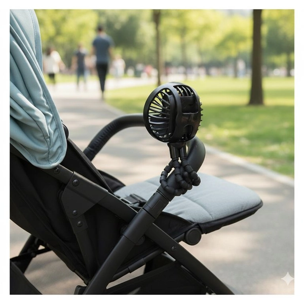 Ventilador 360  multifuncional auto coche Bebe montable