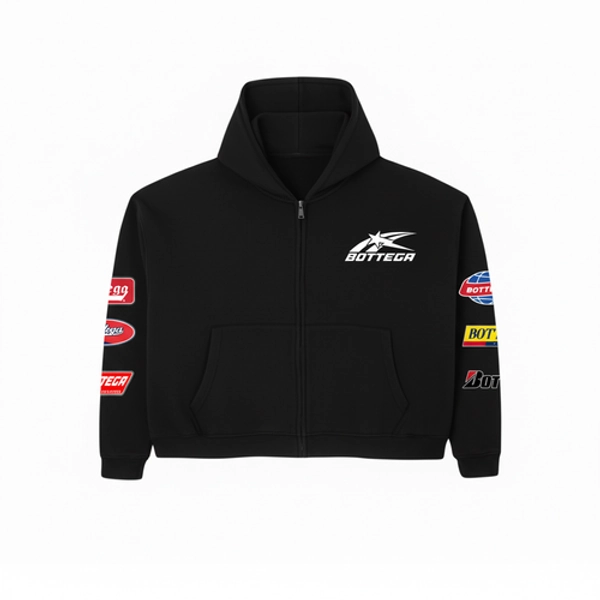 Black Bottega Patch Hoodie | MiniMekicks