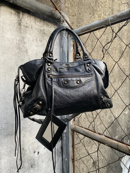 Balenciaga - Classic City - 2000s Black Lambskin Leather Bag
