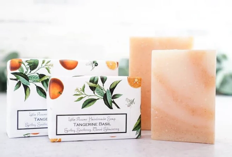 The Little Flower Soap Co Tangerine Basil