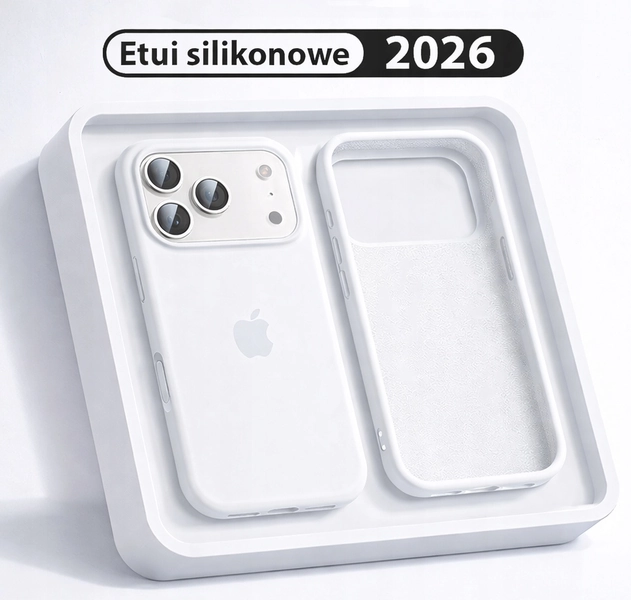 Etui do Apple iPhone 17 Pro Biały Z LOGO plecki