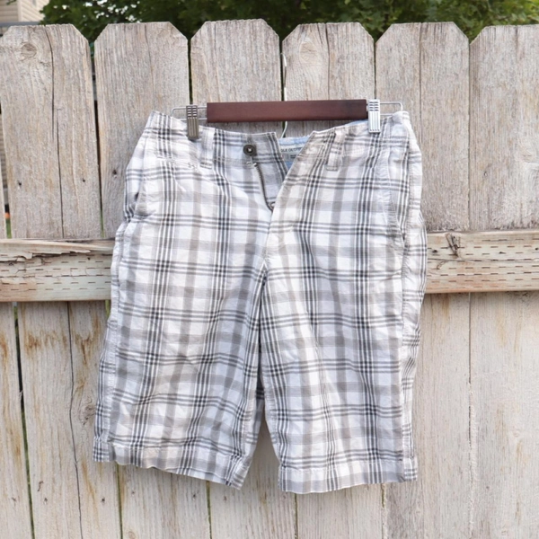Vintage American Eagle Plaid Jorts with a great...